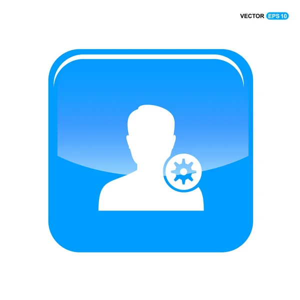 Ícone de configurações de perfil de usuário —  Vetores de Stock