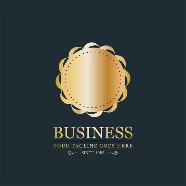Значок логотипу золотого бізнесу — стоковий вектор