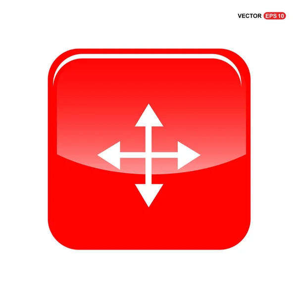 Šipky červené tlačítko přihlásit — Stockový vektor