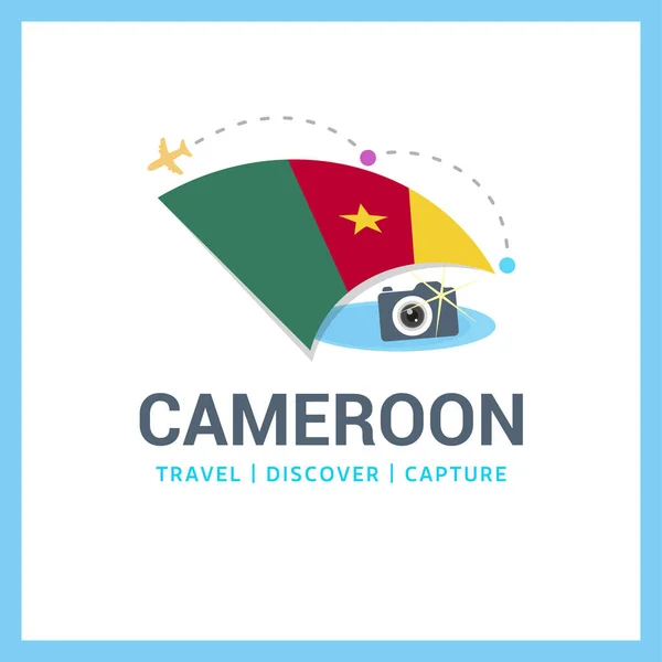 Логотип національного прапора Камеруну — стоковий вектор