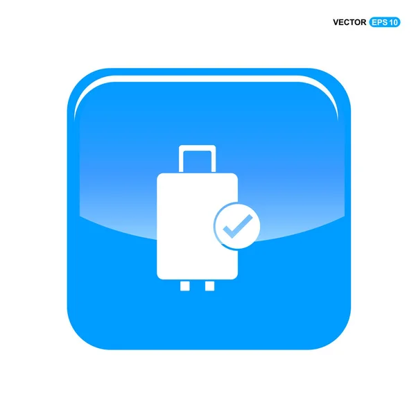 Check in icono de equipaje — Vector de stock