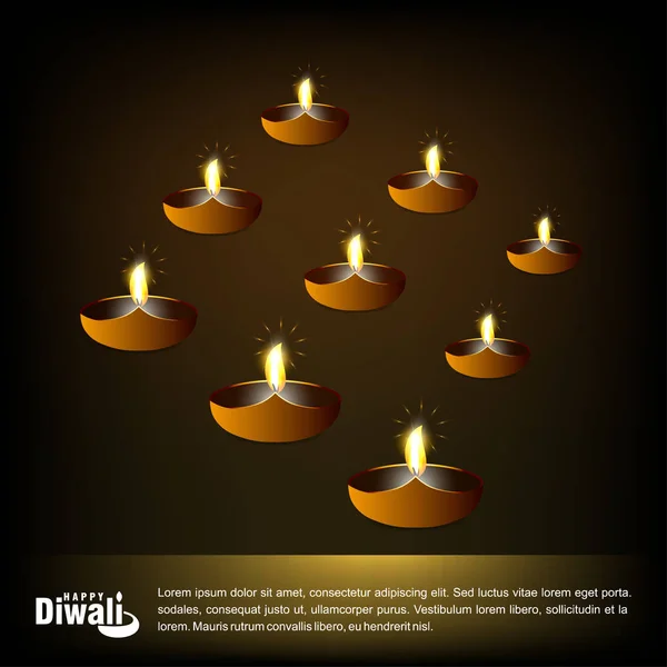 Icona del design del festival diwali — Vettoriale Stock