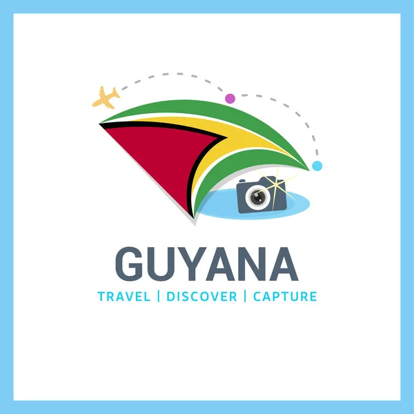 Guyana logotipo de la bandera nacional — Vector de stock