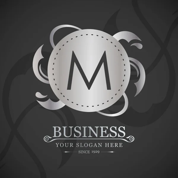 Ícone de logotipo de negócios cinza — Vetor de Stock