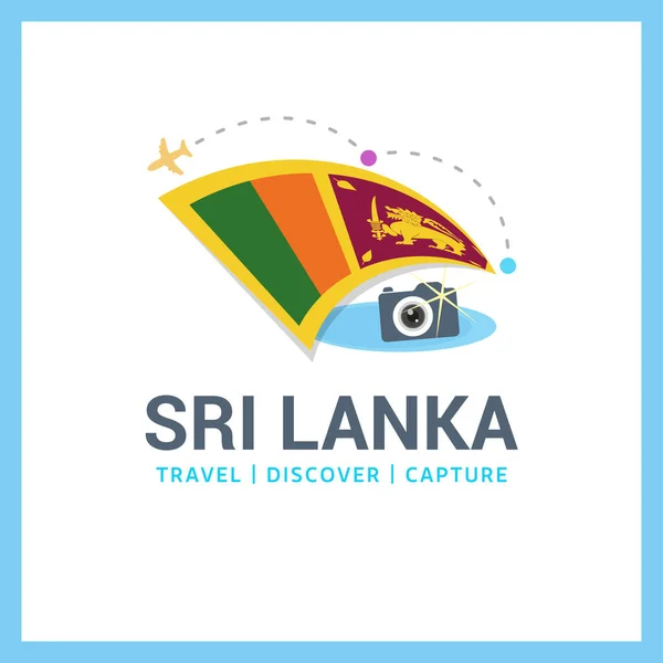 Шрі-Ланка Національний прапор логотип — стоковий вектор
