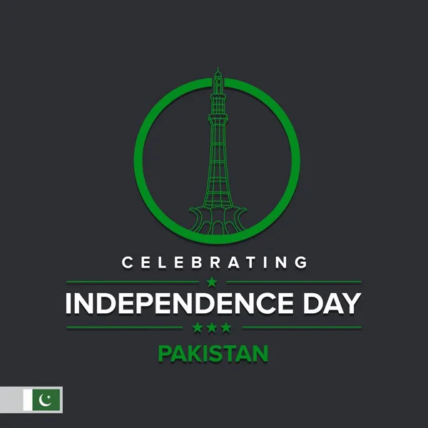 Carta del giorno dell'indipendenza del Pakistan — Vettoriale Stock