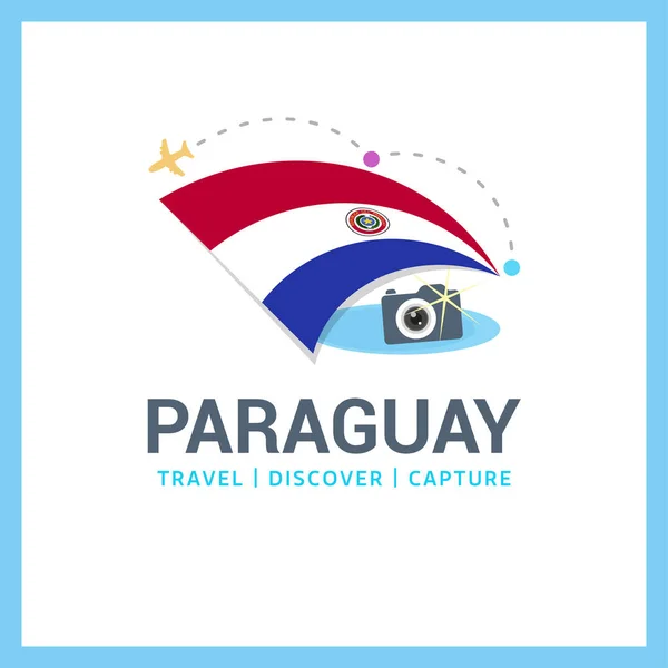 Logo paraguay bandera nacional — Vector de stock