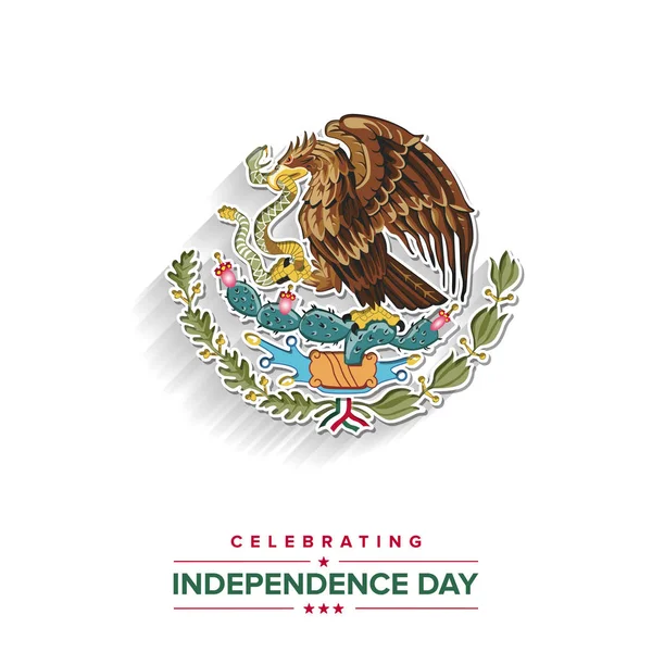Mexico independência cartão do dia —  Vetores de Stock