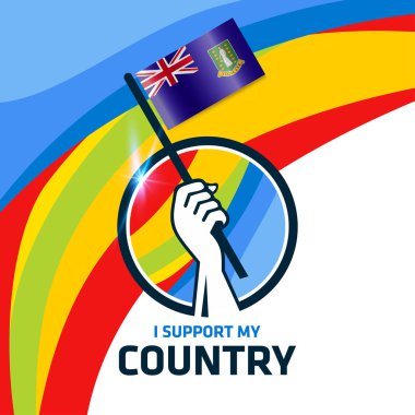 British Virgin Islands flag logo clipart