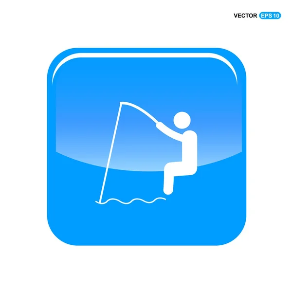 Icono de pesca deportiva — Vector de stock