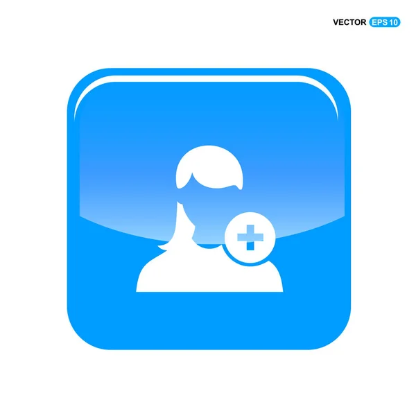 Dodaj ikonę avatar użytkownika — Wektor stockowy