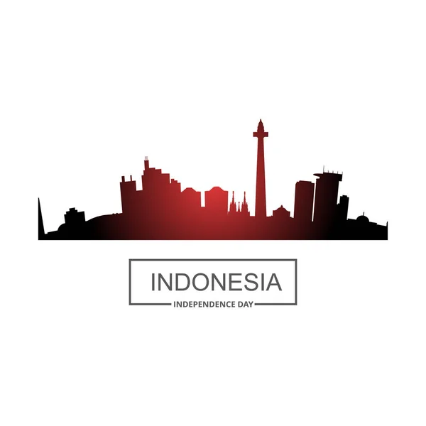 Kartu Hari Kemerdekaan Indonesia - Stok Vektor