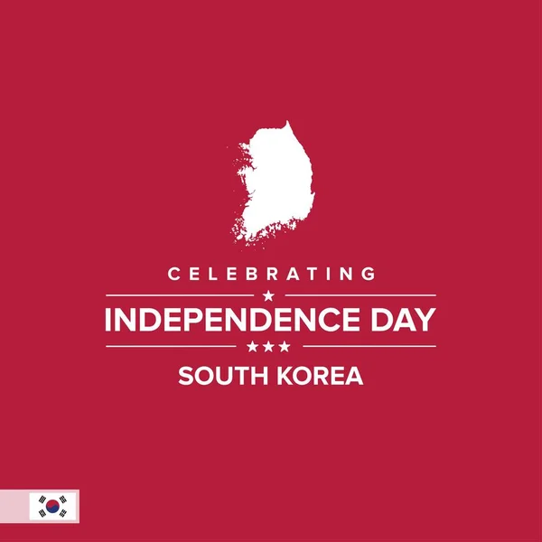 Corea del Sud Independence Day card — Vettoriale Stock