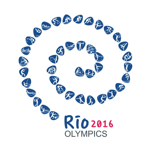 Rio Jeux Olympiques 2016 carte — Image vectorielle