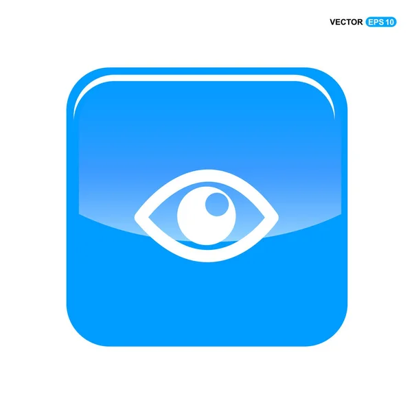 Oog in blauwe knop — Stockvector