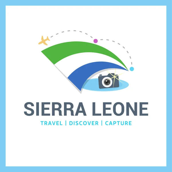 Logo sierra leone bandera nacional — Archivo Imágenes Vectoriales