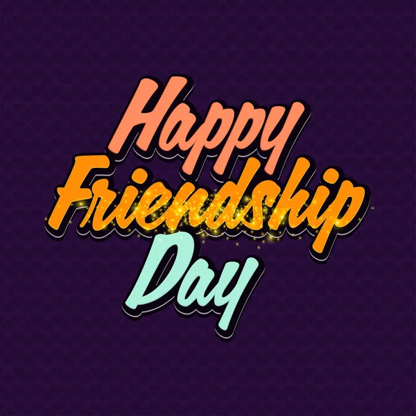 Happy friendship day card - Stok Vektor