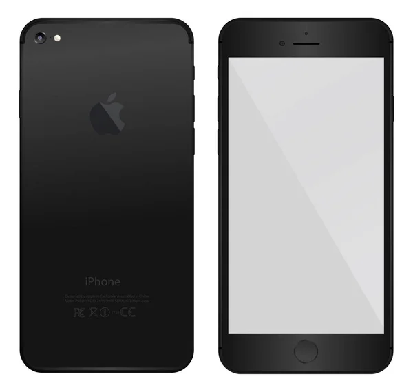 IPhone макет спереди, сбоку и обратно — стоковый вектор