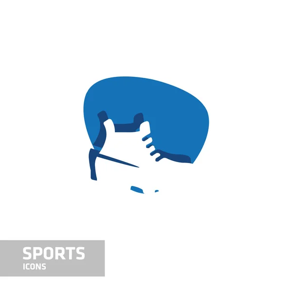 Kék és fehér sport ikon — Stock Vector