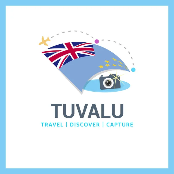 Tuvalu ulusal bayrak logosu — Stok Vektör