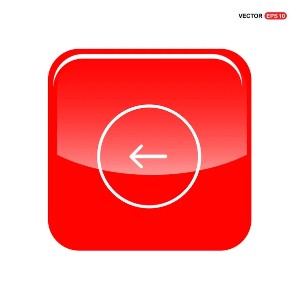 Icona pulsante rosso — Vettoriale Stock