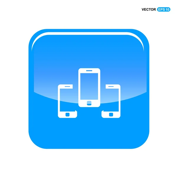Icona della rete di smartphone — Vettoriale Stock
