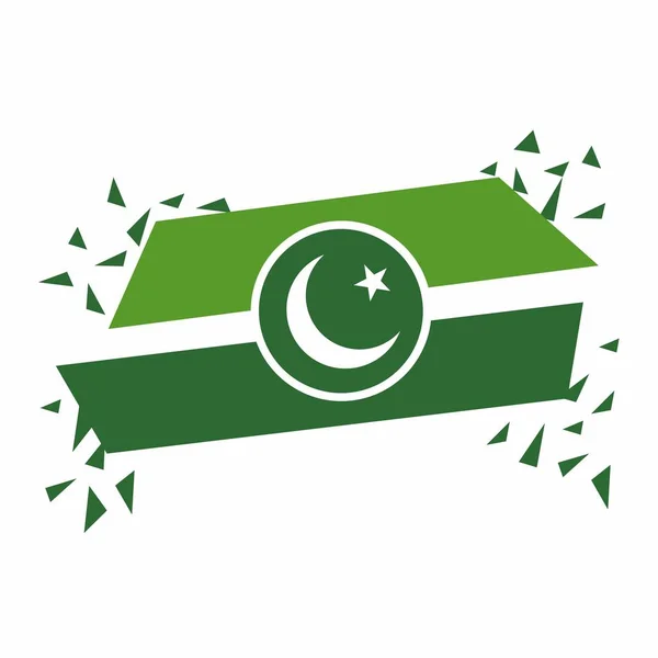 Pakistan ulusal bayrak logosu — Stok Vektör