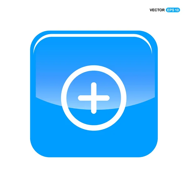 Icono en botón azul — Vector de stock