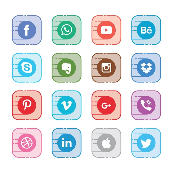 Set di icone delle applicazioni mobili — Vettoriale Stock