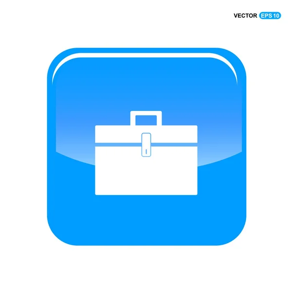 Koffer mit blauem Knopf — Stockvektor
