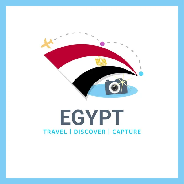 Egypte nationale vlag logo — Stockvector