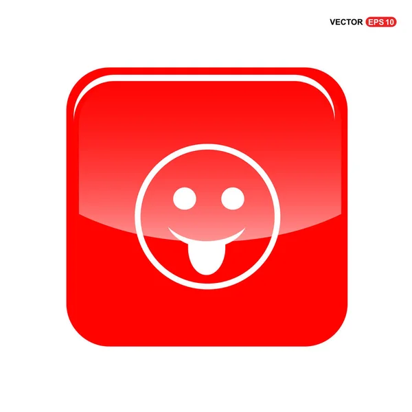 Ícone de emoticon rosto — Vetor de Stock