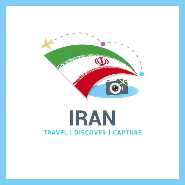 Iran flagi narodowej logo — Wektor stockowy