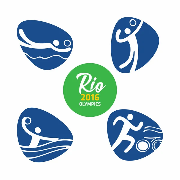 Rio-OL 2016-kort – stockvektor