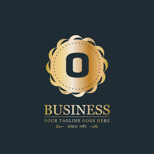 Złoty biznes ikona logo — Wektor stockowy