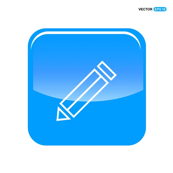 Ícone de lápis de design plano —  Vetores de Stock