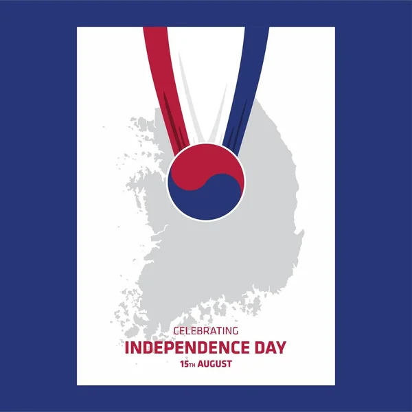 Sydkorea Independence Day card — Stock vektor