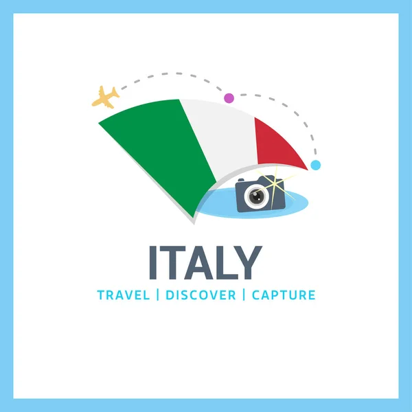 Logo der italienischen Nationalflagge — Stockvektor