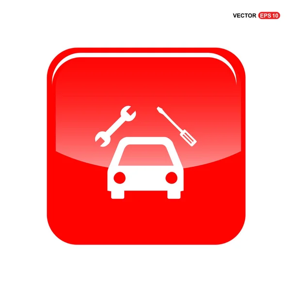 Ícone oficina de reparação de carro — Vetor de Stock