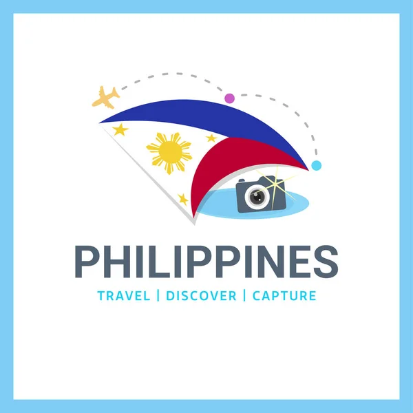 Logo drapeau national philippines — Image vectorielle