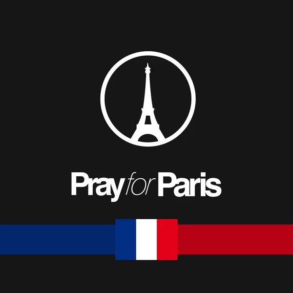Pray for Paris card — Stock Vector