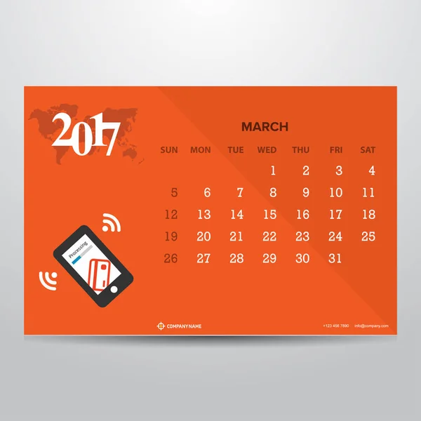 Εκτυπώσιμη σχεδιασμό του ημερολογίου — Διανυσματικό Αρχείο