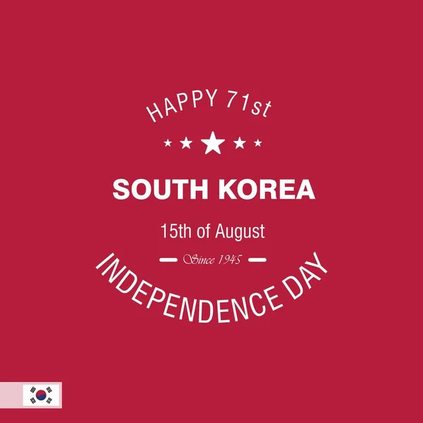 Sydkorea Independence Day card — Stock vektor