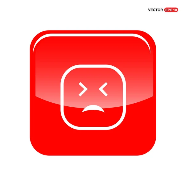 Faccina emoticon icona — Vettoriale Stock