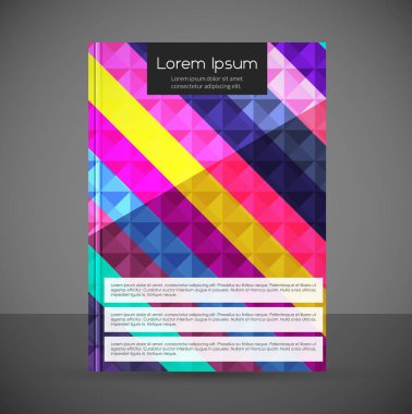 şık renkli kitap kapak şablonu