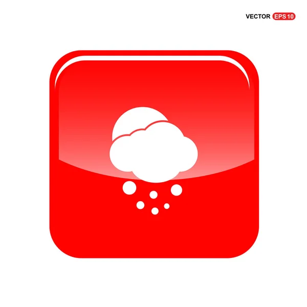 Red button icon — Stock Vector