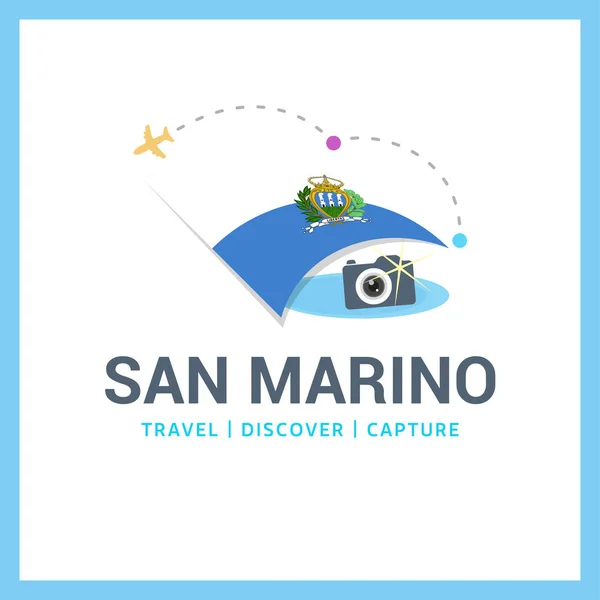 San marino nationalflagge logo — Stockvektor