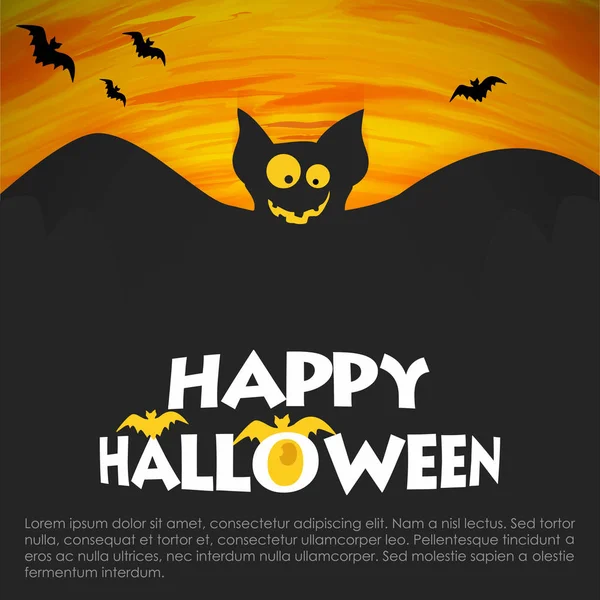 Convite na festa de Halloween, cartão de saudação — Vetor de Stock
