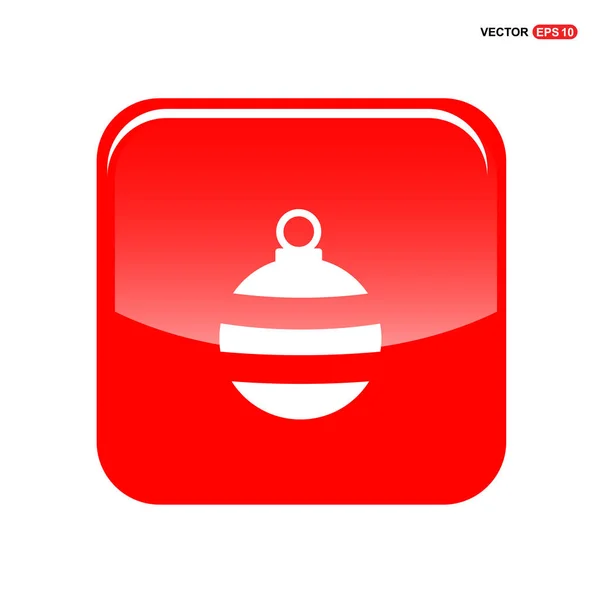 Kerstmis bal pictogram — Stockvector