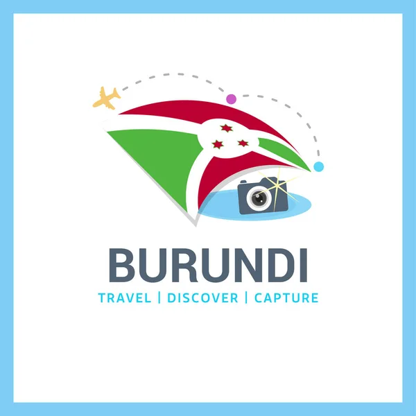 Логотип національного прапора Бурунді — стоковий вектор